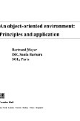 Cover of An Object-oriented Environment