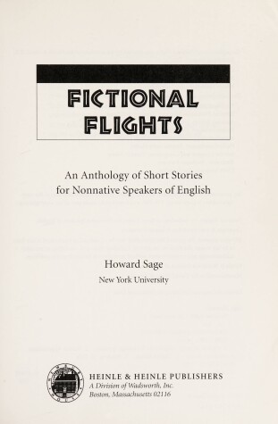 Book cover for Fictional Flights