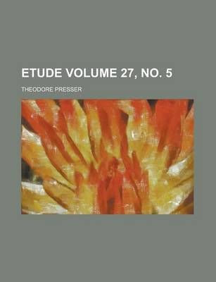 Book cover for Etude Volume 27, No. 5