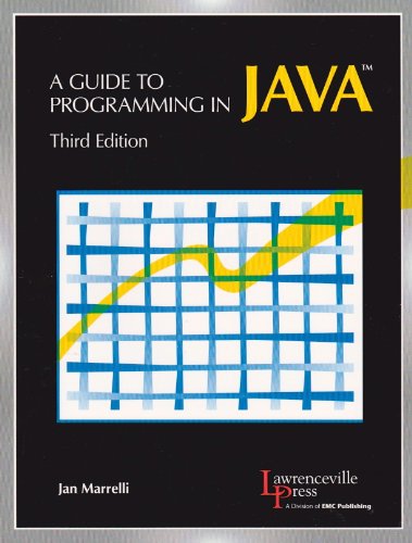 Book cover for A Guide to Programming in Java