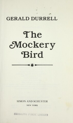 Book cover for The Mockery Bird