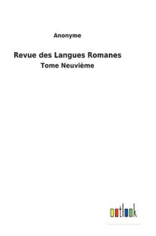 Cover of Revue des Langues Romanes