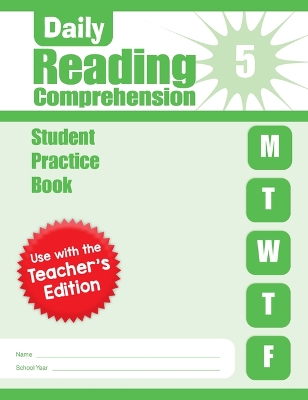 Book cover for Daily Reading Comprehension, Grade 5 Student Edition Workbook
