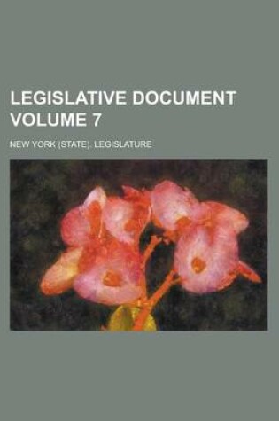 Cover of Legislative Document Volume 7