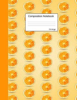 Book cover for Orange Composition Notebook