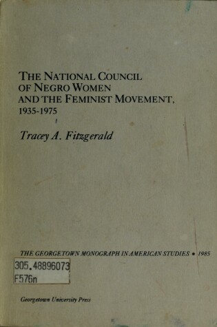 Cover of National Council of Negro Pb