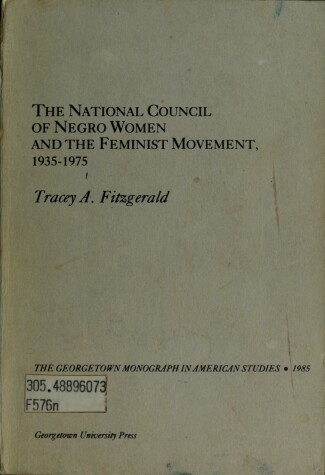 Book cover for National Council of Negro Pb