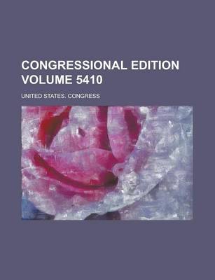 Book cover for Congressional Edition Volume 5410