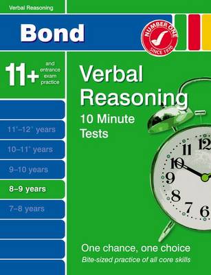 Book cover for Bond 10 Minute Tests Verbal Reasoning 8-9 Years