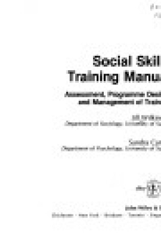 Cover of Social Skills Training Manual