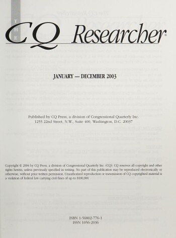 Cover of The CQ Researcher