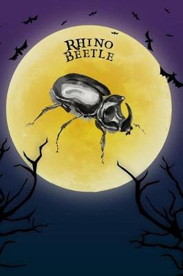 Book cover for Rhino Beetle Notebook Halloween Journal