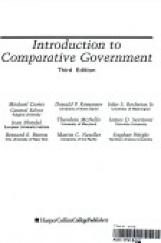 Cover of Introduction to Comparative Government