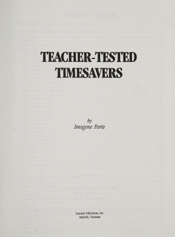 Book cover for Teacher-Tested Timesavers
