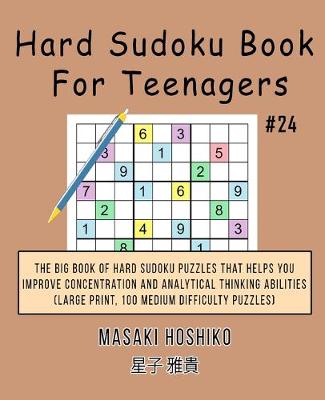 Book cover for Hard Sudoku Book For Teenagers #24