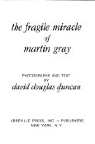 Cover of Fragile Miracle of Martin Gray