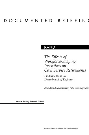 Cover of The Effects of Workforce-shaping Incentives on Civil Service Retirements