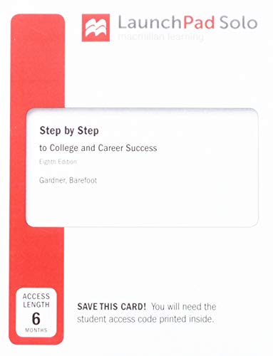 Book cover for Launchpad Solo for Step by Step to College and Career Success (1-Term Access)