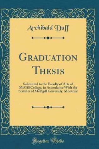 Cover of Graduation Thesis