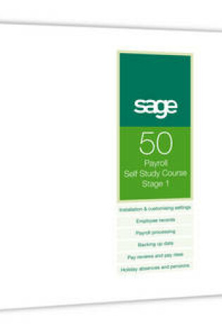 Cover of Sage 50 Payroll 2008 Self Study Course