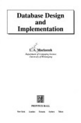 Cover of Data Base Design and Implementation