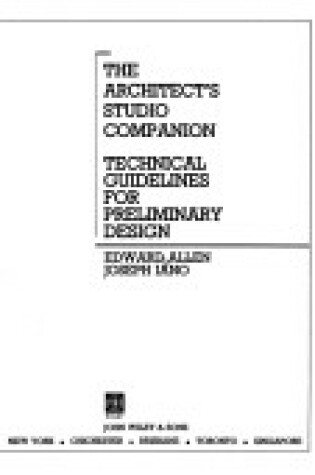 Cover of The Architect's Studio Companion