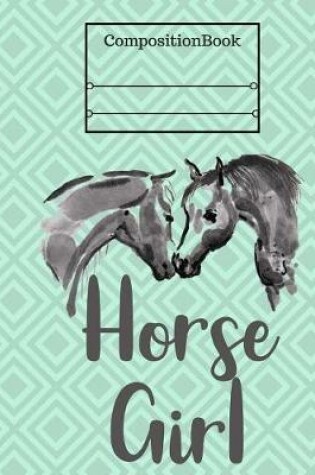 Cover of Horse Girl Composition Book - Graph Paper, 5x5 Grid