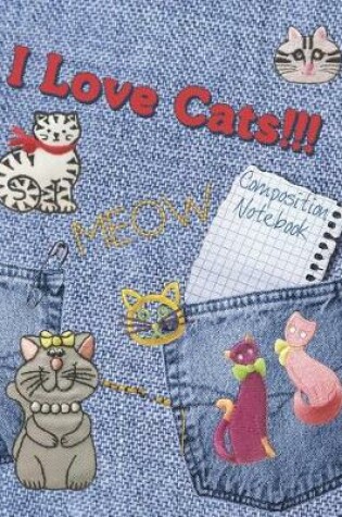 Cover of Cat Lover Jeans Composition Notebook