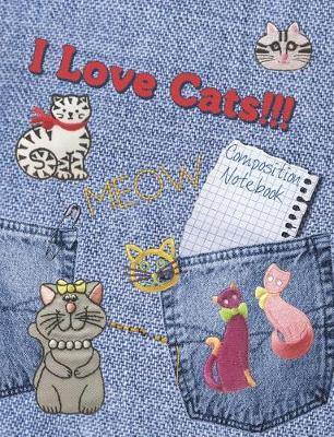 Book cover for Cat Lover Jeans Composition Notebook