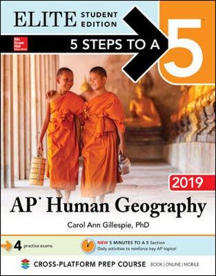 Book cover for 5 Steps to a 5: AP Human Geography 2019 Elite Student Edition