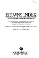 Book cover for Index to Photocomposition Typography