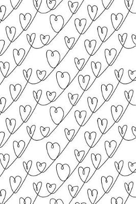 Book cover for Journal Notebook Scribbly Hearts Pattern 1