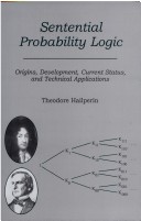 Book cover for Sentenial Probability Logic