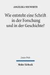 Book cover for Wie entsteht eine Schrift in der Forschung und in der Geschichte?