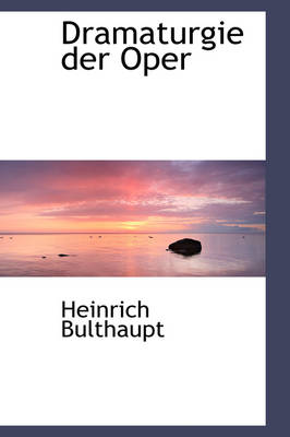Book cover for Dramaturgie Der Oper