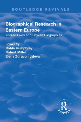 Cover of Biographical Research in Eastern Europe