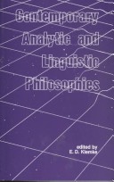 Book cover for Contemporary Analytic and Linguistic Philosophies