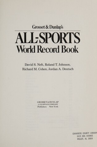 Cover of Grosset & Dunlap's All-Sports World Record Book