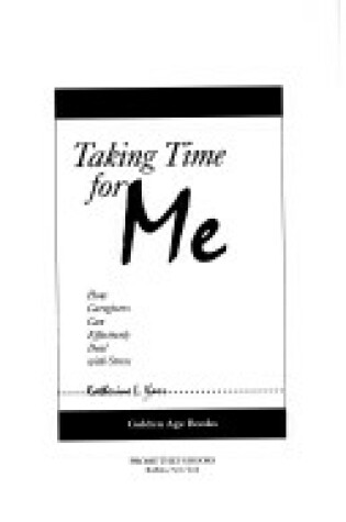 Cover of Taking Time for Me