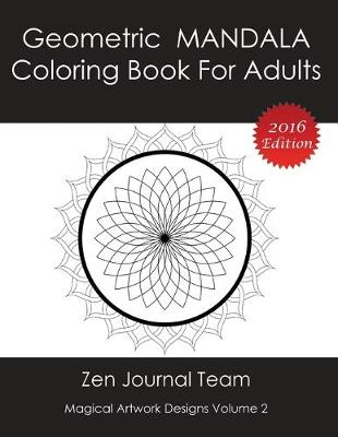 Book cover for Geometric Mandala Coloring Book For Adults