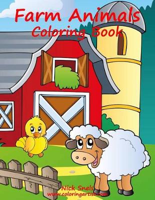 Book cover for Farm Animals Coloring Book 1