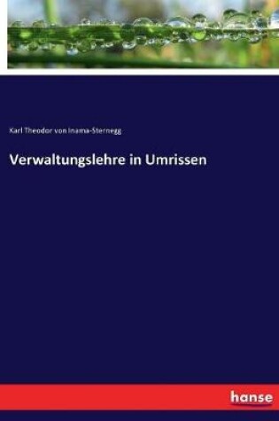 Cover of Verwaltungslehre in Umrissen