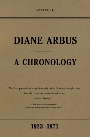 Cover of Diane Arbus: A Chronology