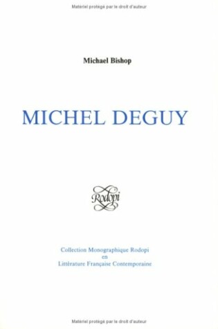 Cover of Michel Deguy