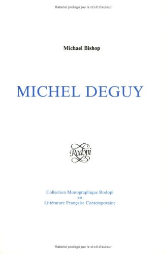 Book cover for Michel Deguy