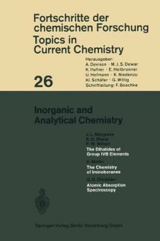 Cover of Inorganic and Analytical Chemistry