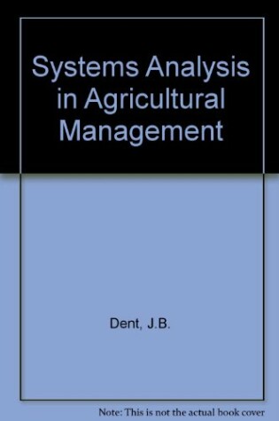 Cover of Systems Analysis in Agricultural Management