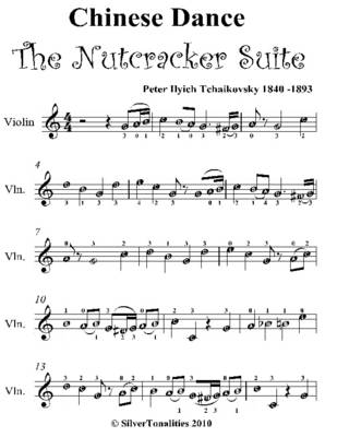 Book cover for Chinese Dance the Nutcracker Suite Easy Violin Sheet Music
