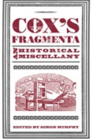 Cover of Cox's Fragmenta