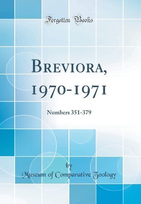 Book cover for Breviora, 1970-1971: Numbers 351-379 (Classic Reprint)